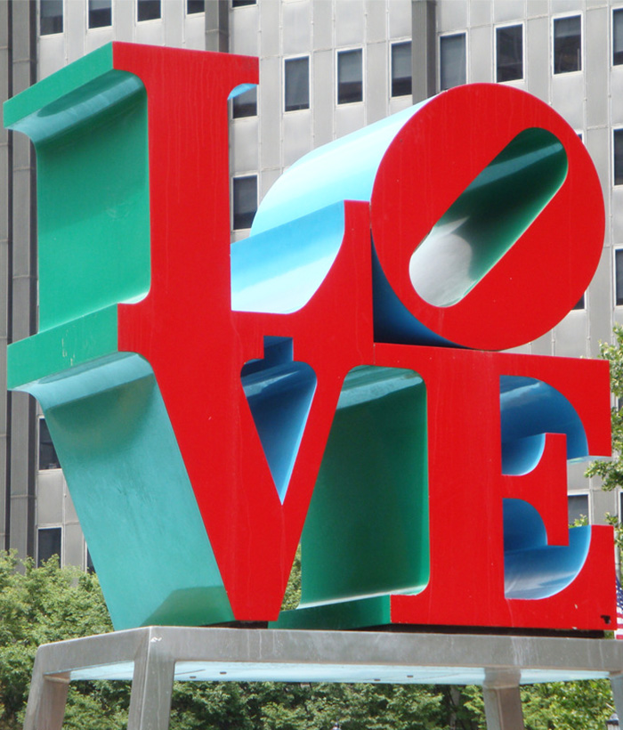 Outdoor Metal LOVE Sculpture