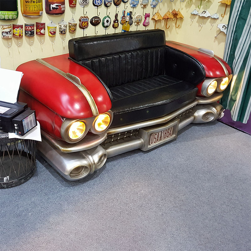 Steampunk Retro Metal Car Model Sculpture Sofa