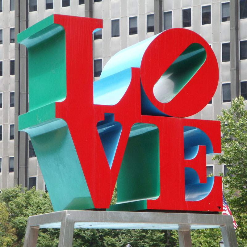 Stainless Steel Art LOVE Letter Sculpture